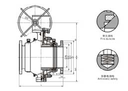 Q47F�͹̶�ʽ�ք����y150(Lb)��1500(Lb)���νY���ߴ�D