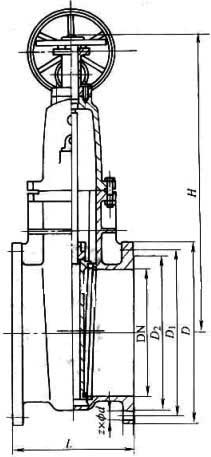 Z45T�Ͱ��UШʽ���l���ք��l�yPN10��PN16���νY(ji��)��(g��u)�ߴ�D